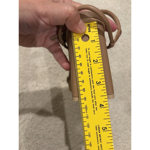 EUC flaw Dolce Vita Women AKITA Strappy Sandals Platform Heels Taupe Size 7 - Picture 10 of 14